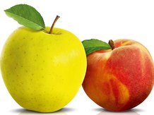 Персики и яблоки  Cuoreverde