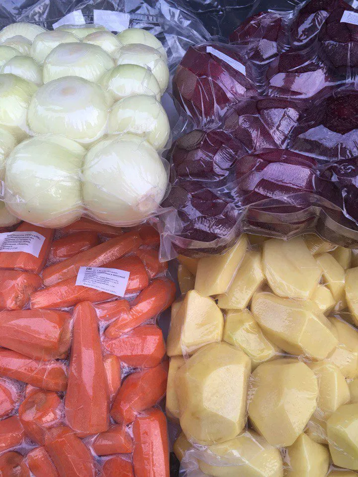 очищенные овощи в вакуумной упаковке в Санкт-Петербурге