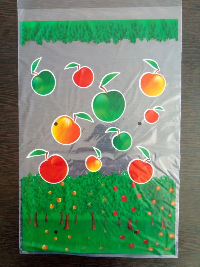 фотография продукта Пакет цветной для фасовки яблок
