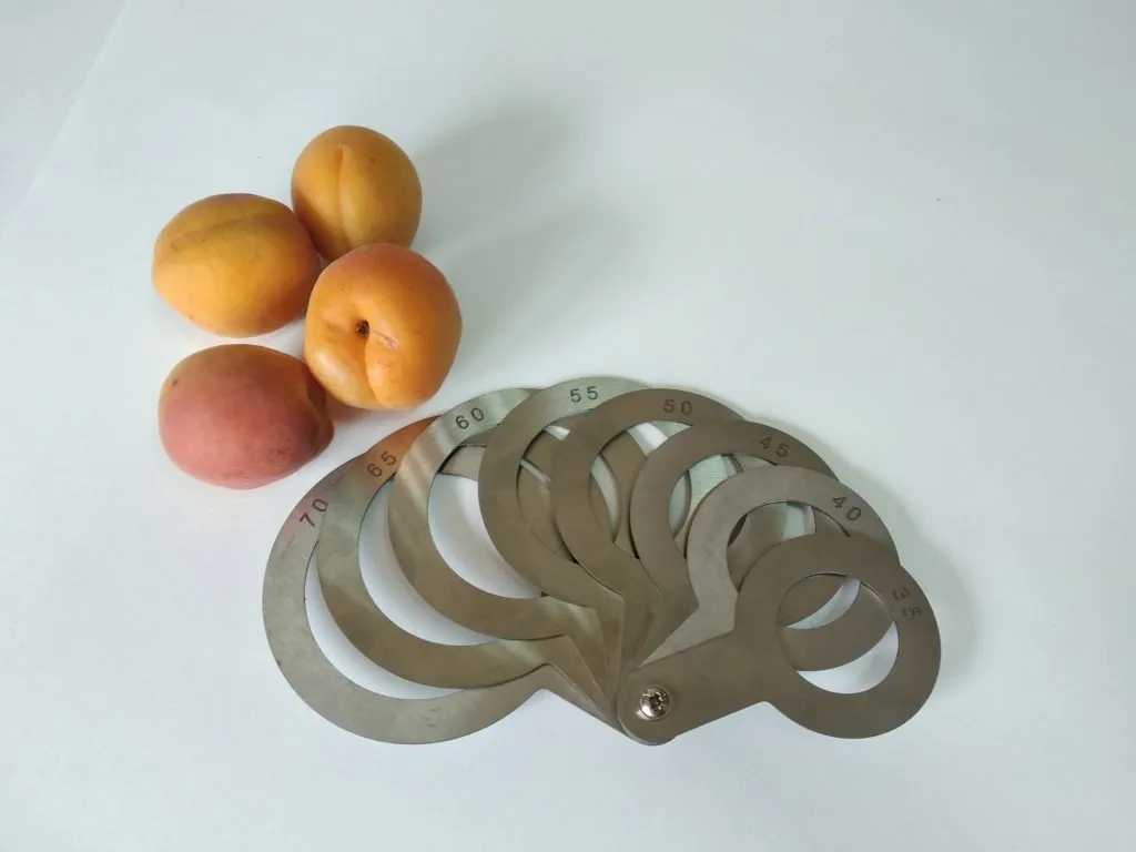 фотография продукта Ручной калибратор для абрикосов